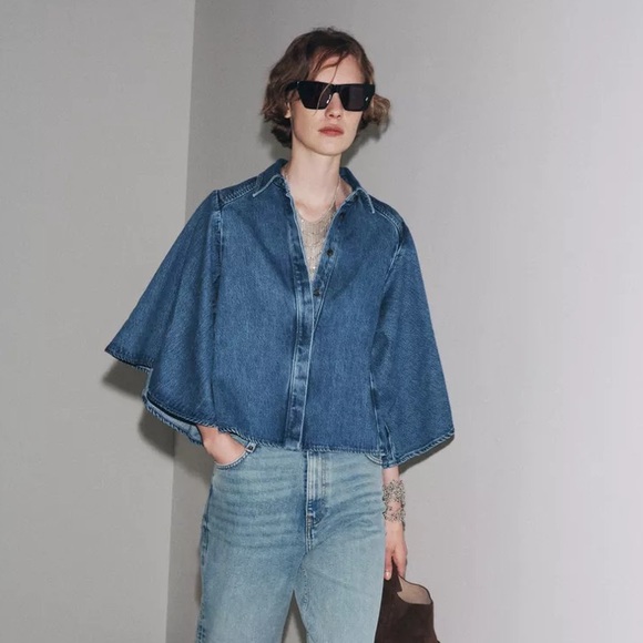 Stylish Denim Kimono Shirt - Picture 3 of 10